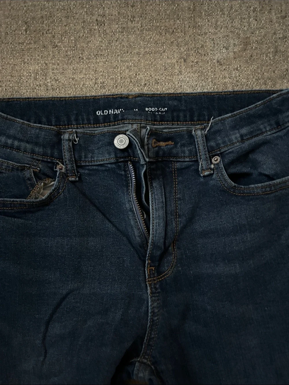 Boys Dark Blue Stretch Denim Jeans